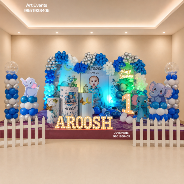 Elephant Blue Theme Decor TD#17