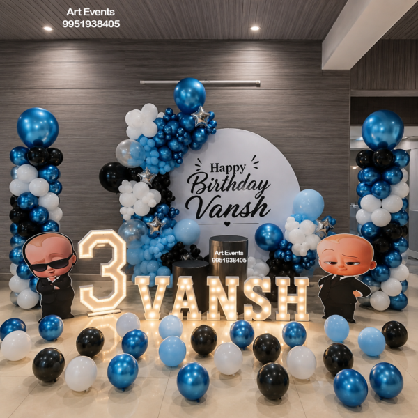 Boss Baby Blue & Black Theme Decor TD#73