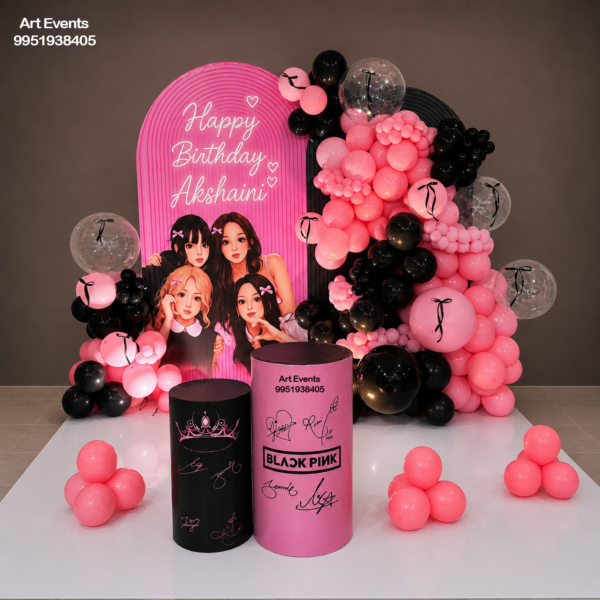 BLACK & PINK Theme Decor TD#74