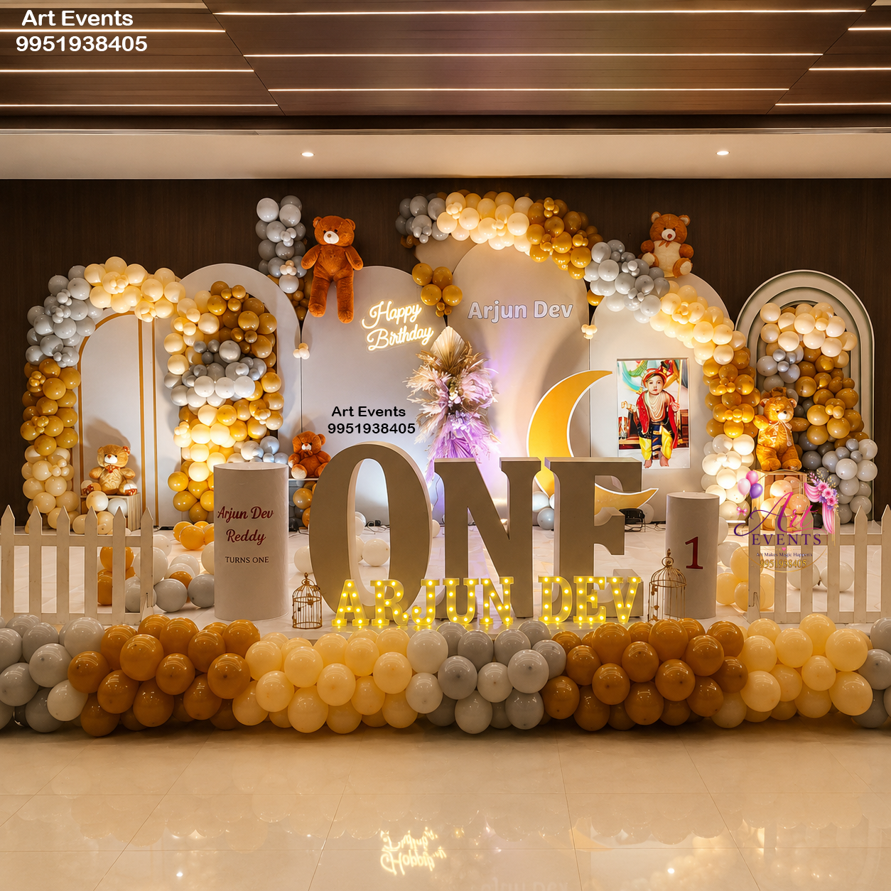 Teddy Bear ONEΒ Theme Decor TD#6