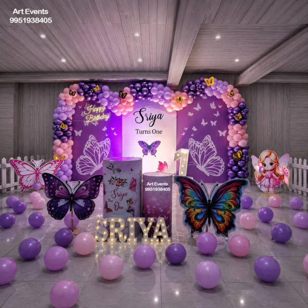 Purple Fairy Butterfly Theme Decor TD#97